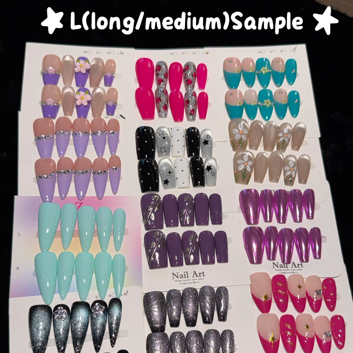 Tessa(23138)gc. Fall & Winter nail vibes are finally here.All handmade press-on nails, rich styles, reusable and super easy to apply.(random style)