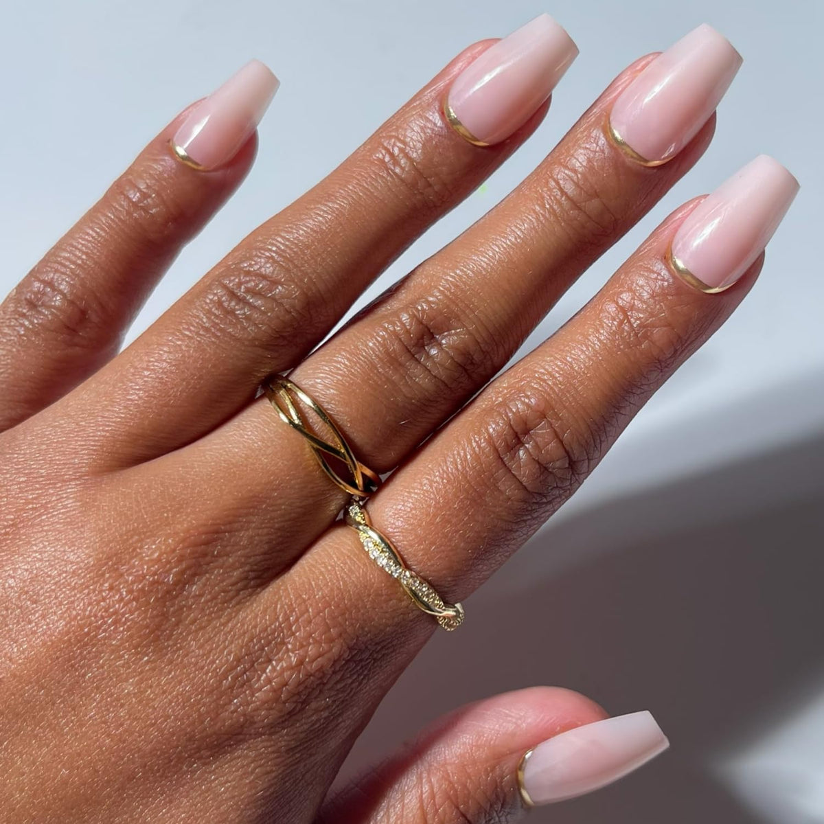 Glamnetic Press On Nails - Medium Almond, Glossy Fake Nails 30 Pc Full Kit