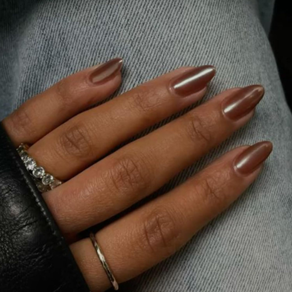 modelones Milky White Press On Nails Short Almond 32Pcs 16 Sizes Reusable