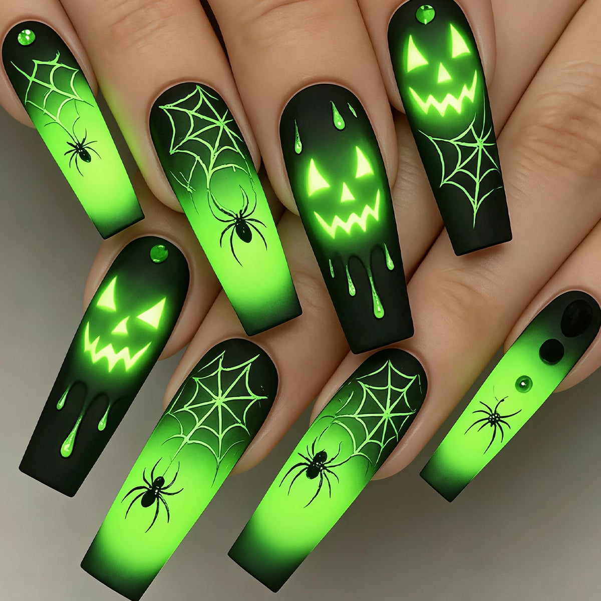 MISUD Press on Nails - Long Square Glue on Nails with White Bridal, Acrylic Wedding Bride Design 24 pcs