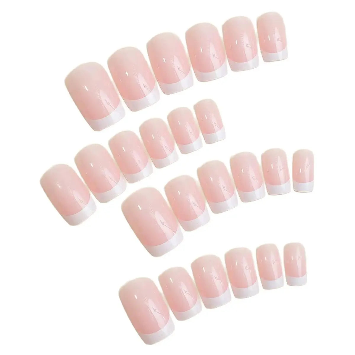 Viral Effortless Glamour Short French Tip Press On Nails 24 Pieces White Minimalist Reusable Acrylic Fake Nails Natural Fit For Women Daily Work Wear Main Character Energy