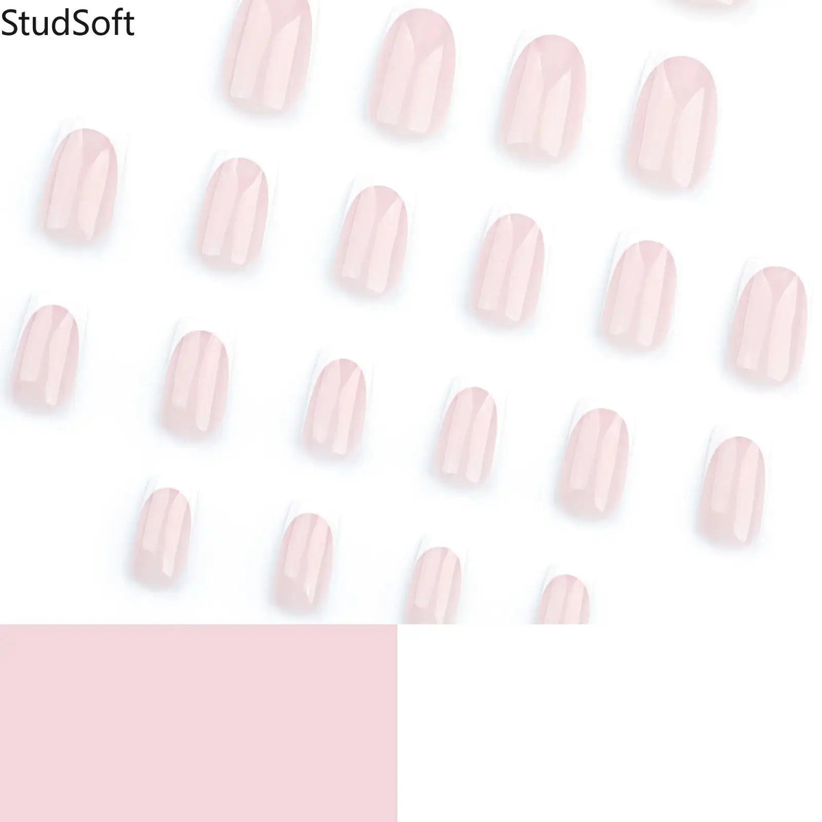 24PCS White French Tip Press on Nails Jelly Nude Fake Nails Full Cover Medium Square Classic False Fingernails Clean Fit Office Daily Wear, Clean Look, Corporate Office Wear, Medium Square Nails,back to school,back to school haul