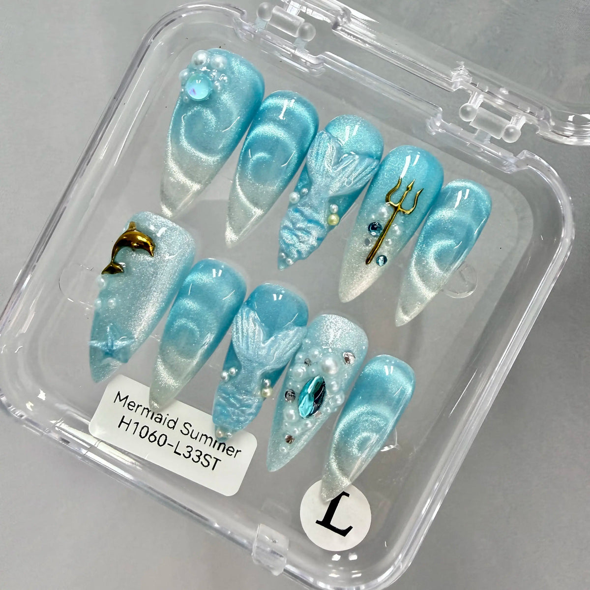 Promake 2026 Summer Handmade Press-On Nails Collection, 100% Luxury Easy Apply Set with Art Designs & Care Tools, Beach Ready Unique Look Sizes S-L, Salon-Quality at Home, Ready to Gift,sohochic