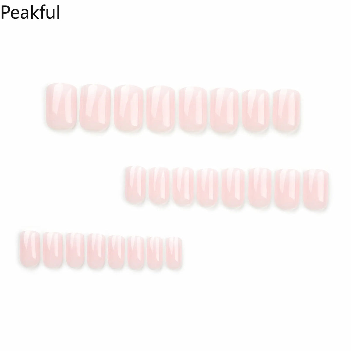 24Pcs Wholesale Classic French Pink White Gradient Press-On Nails, Long Square Glossy Fake Nails with Ombre Finish, Reusable Manicure Set for Women, Perfect for Weddings, Prom & Daily Chic