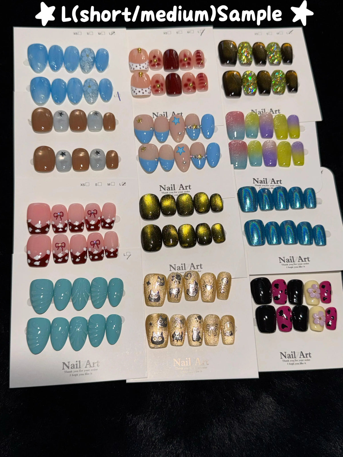 Tessa(23138)gc. Fall & Winter nail vibes are finally here.All handmade press-on nails, rich styles, reusable and super easy to apply.（random style)