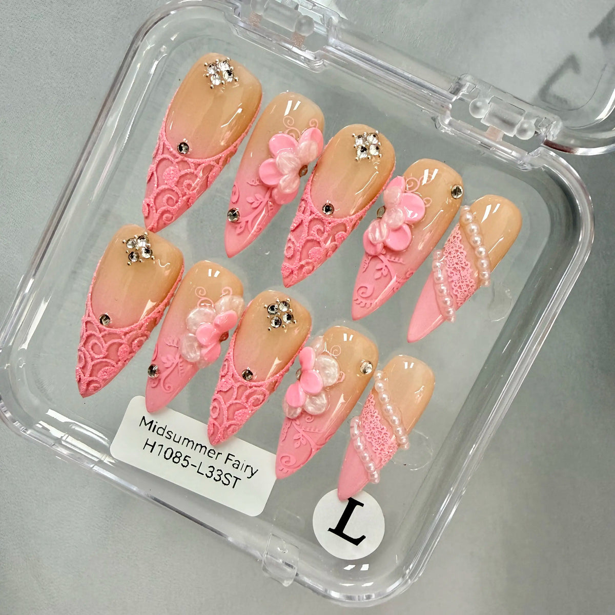 Promake 2026 Summer Handmade Press-On Nails Collection, 100% Luxury Easy Apply Set with Art Designs & Care Tools, Beach Ready Unique Look Sizes S-L, Salon-Quality at Home, Ready to Gift,sohochic