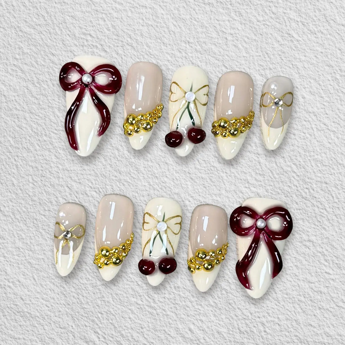 Pressmeon Handmade Press-on Nails | Glamorous Stiletto Square Almond Shape Collection | 3D Luxury Salon Quality press on nails | Reusable & Extra Durable press on nail sets | Eco Package acrylic nails with nail glue