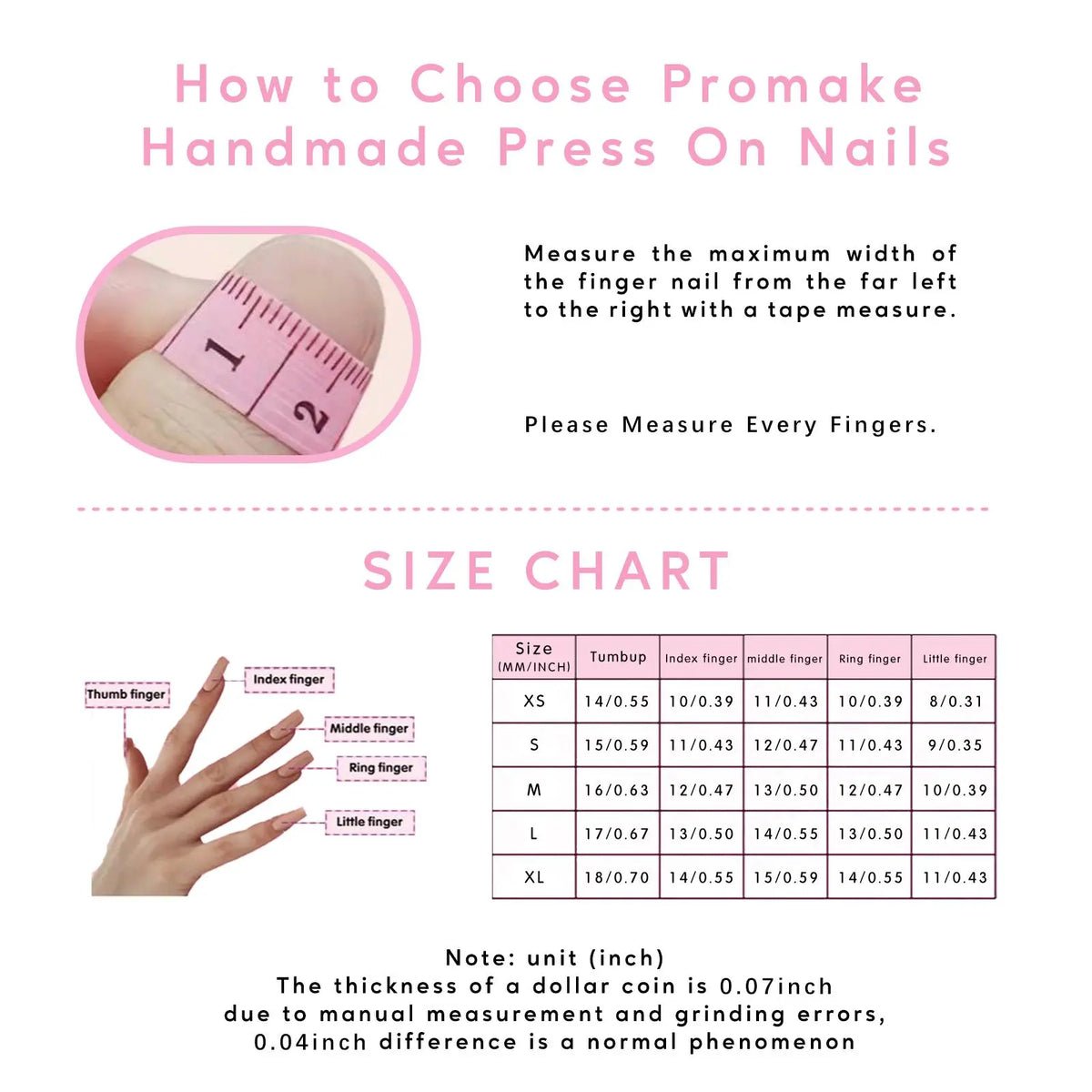 Promake 2026 Summer Handmade Press-On Nails Collection, 100% Luxury Easy Apply Set with Art Designs & Care Tools, Beach Ready Unique Look Sizes S-L, Salon-Quality at Home, Ready to Gift,sohochic