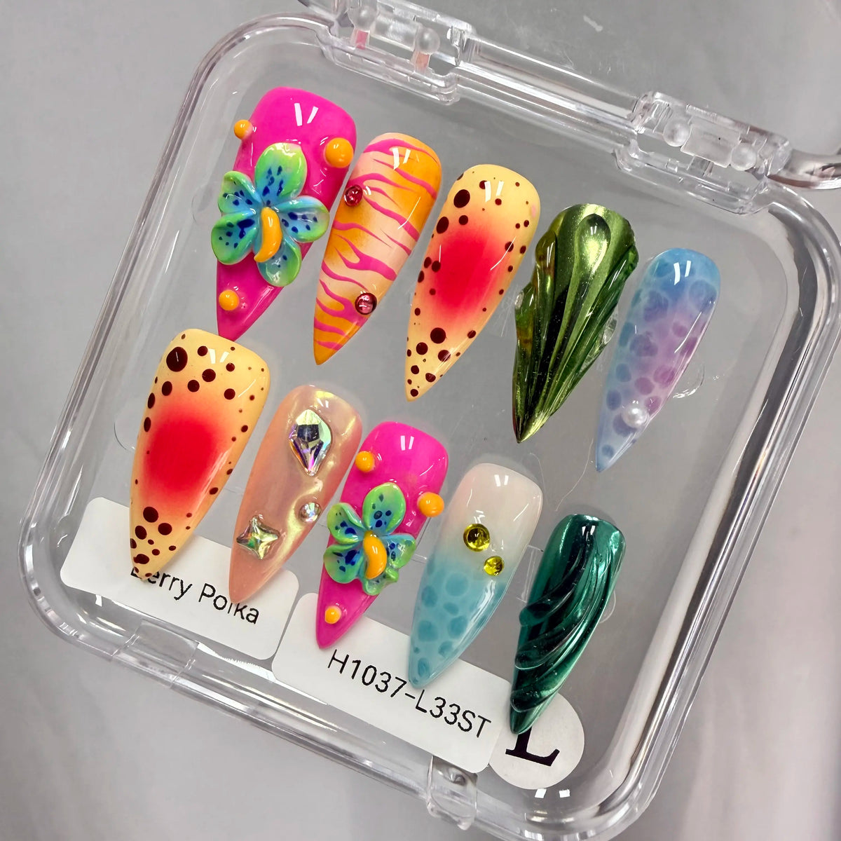 Promake 2026 Summer Handmade Press-On Nails Collection, 100% Luxury Easy Apply Set with Art Designs & Care Tools, Beach Ready Unique Look Sizes S-L, Salon-Quality at Home, Ready to Gift,sohochic