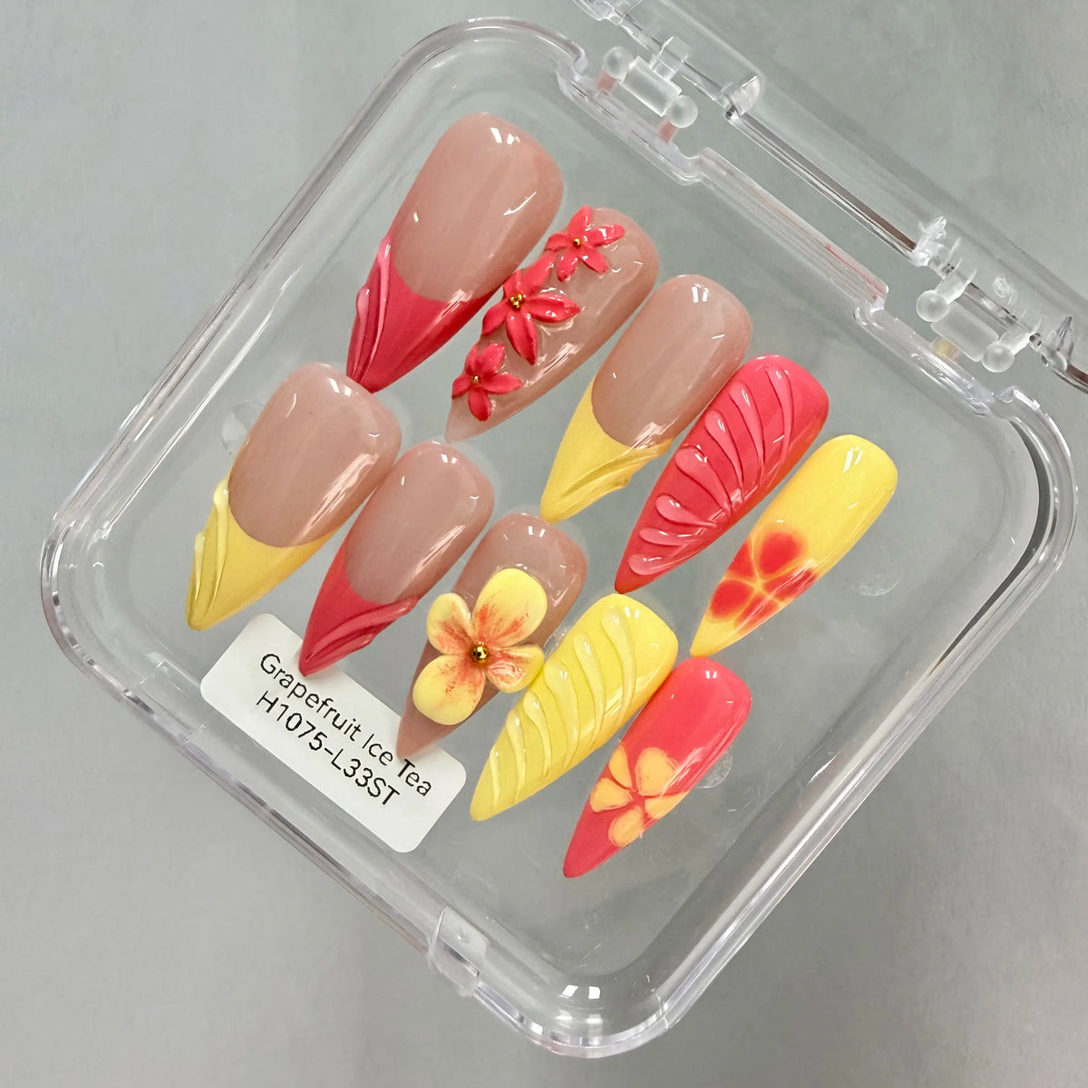 Promake 2026 Summer Handmade Press-On Nails Collection, 100% Luxury Easy Apply Set with Art Designs & Care Tools, Beach Ready Unique Look Sizes S-L, Salon-Quality at Home, Ready to Gift,sohochic