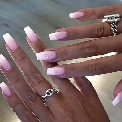 Elegant Light Purple Ombre Press On Nails | CurvLife Nail | 30pcs Medium Coffin Fake Nails | Glossy Finish with Subtle Purple Gradient | Easy to Apply, Comfortable & Long-Lasting | Ideal for Daily Commutes, Business Lunches, Weddings & Elegant Events