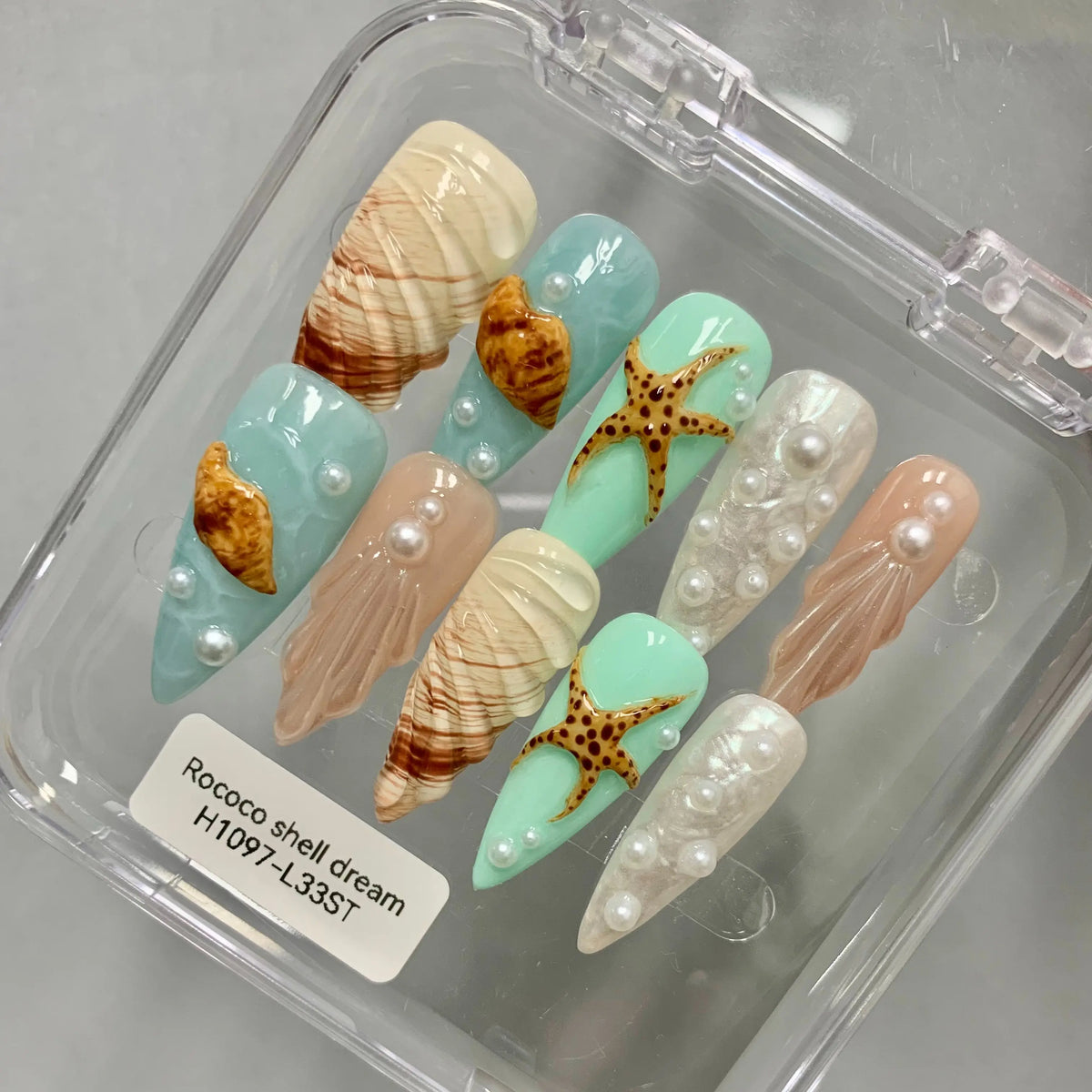 Promake 2026 Summer Handmade Press-On Nails Collection, 100% Luxury Easy Apply Set with Art Designs & Care Tools, Beach Ready Unique Look Sizes S-L, Salon-Quality at Home, Ready to Gift,sohochic