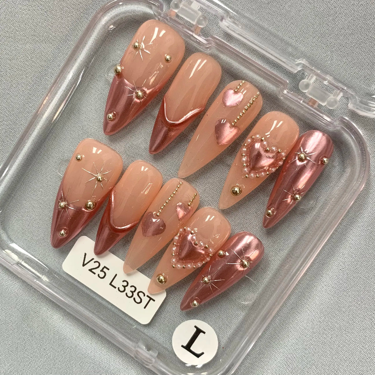 Promake 2026 Summer Handmade Press-On Nails Collection, 100% Luxury Easy Apply Set with Art Designs & Care Tools, Beach Ready Unique Look Sizes S-L, Salon-Quality at Home, Ready to Gift,sohochic