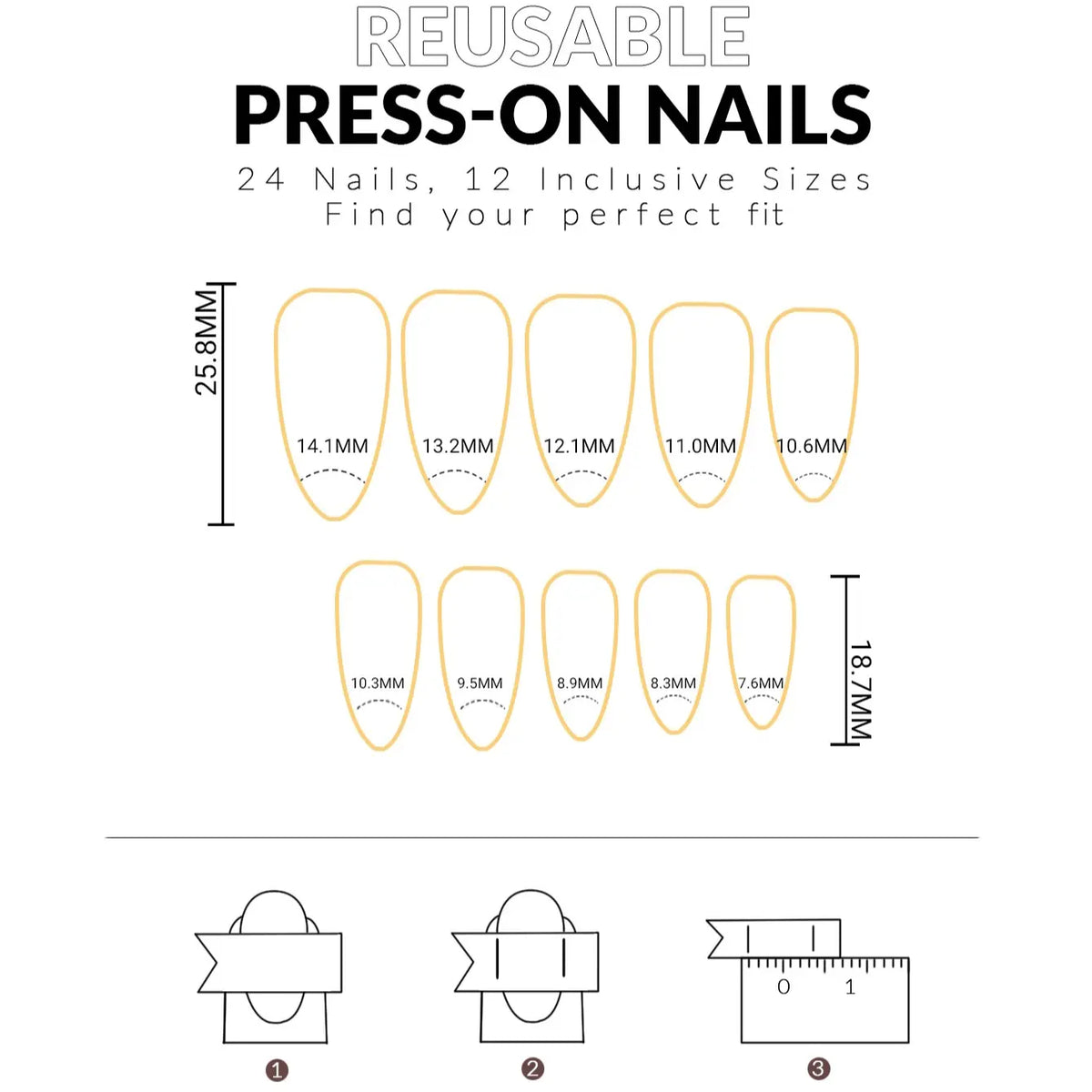 288pcs Long Almond Press-On Nails, False Nails, Decorative Nails, Floral Patterns Flower Cherry Blossom Bee Design, Includes Jelly Glue and Nail Files, Perfect for Parties and Daily Wear
