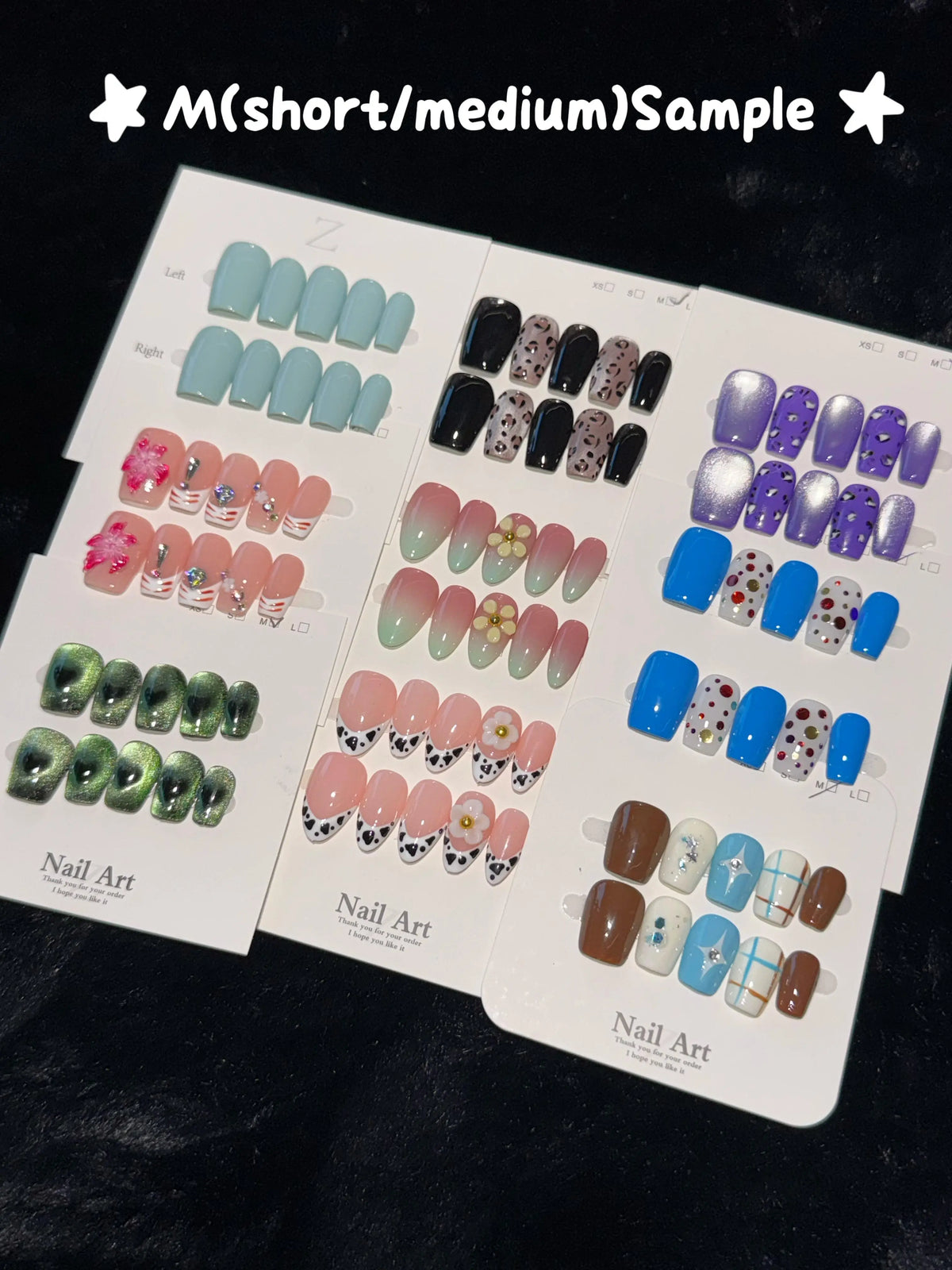 Tessa(23138)gc. Fall & Winter nail vibes are finally here.All handmade press-on nails, rich styles, reusable and super easy to apply.（random style)
