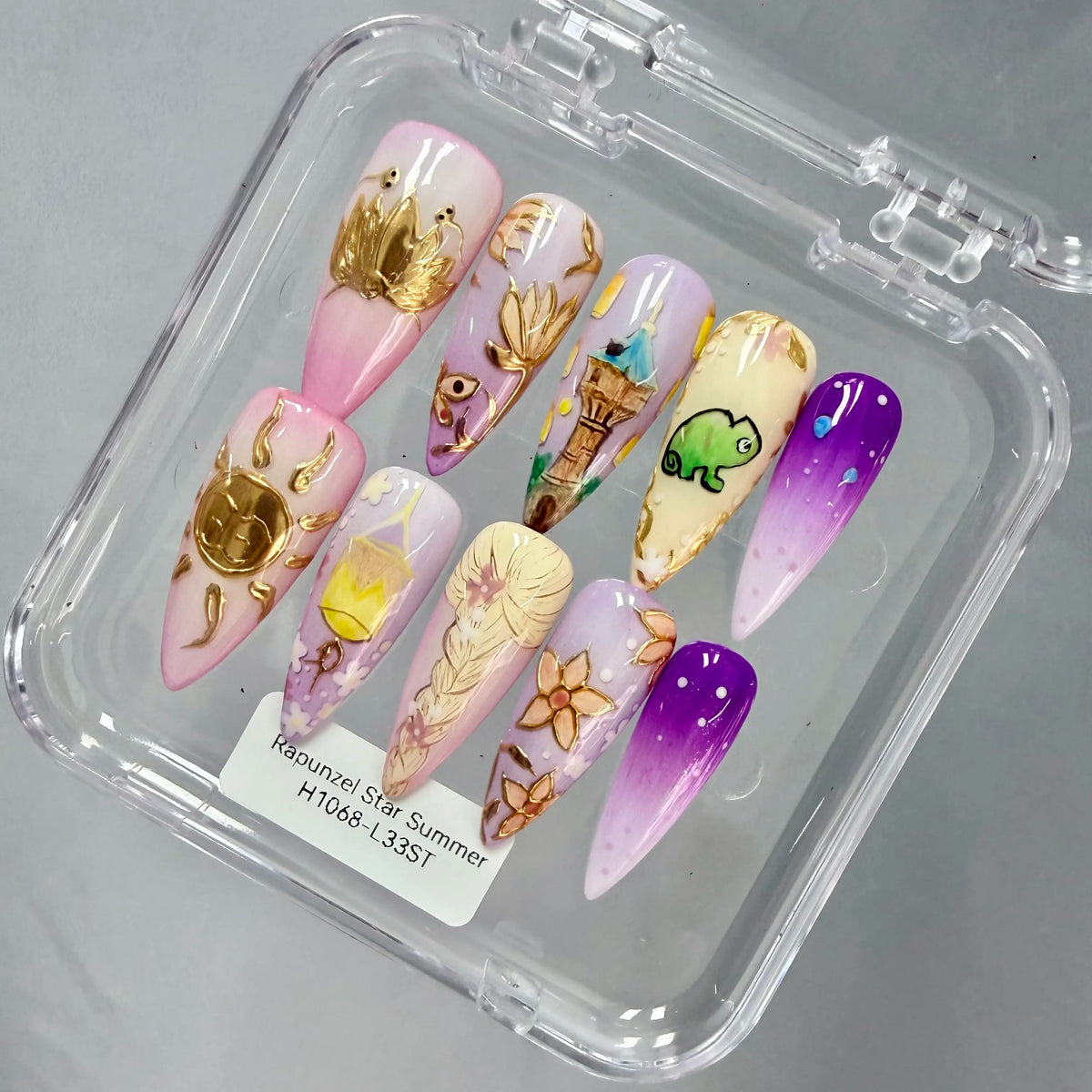 Promake 2026 Summer Handmade Press-On Nails Collection, 100% Luxury Easy Apply Set with Art Designs & Care Tools, Beach Ready Unique Look Sizes S-L, Salon-Quality at Home, Ready to Gift,sohochic