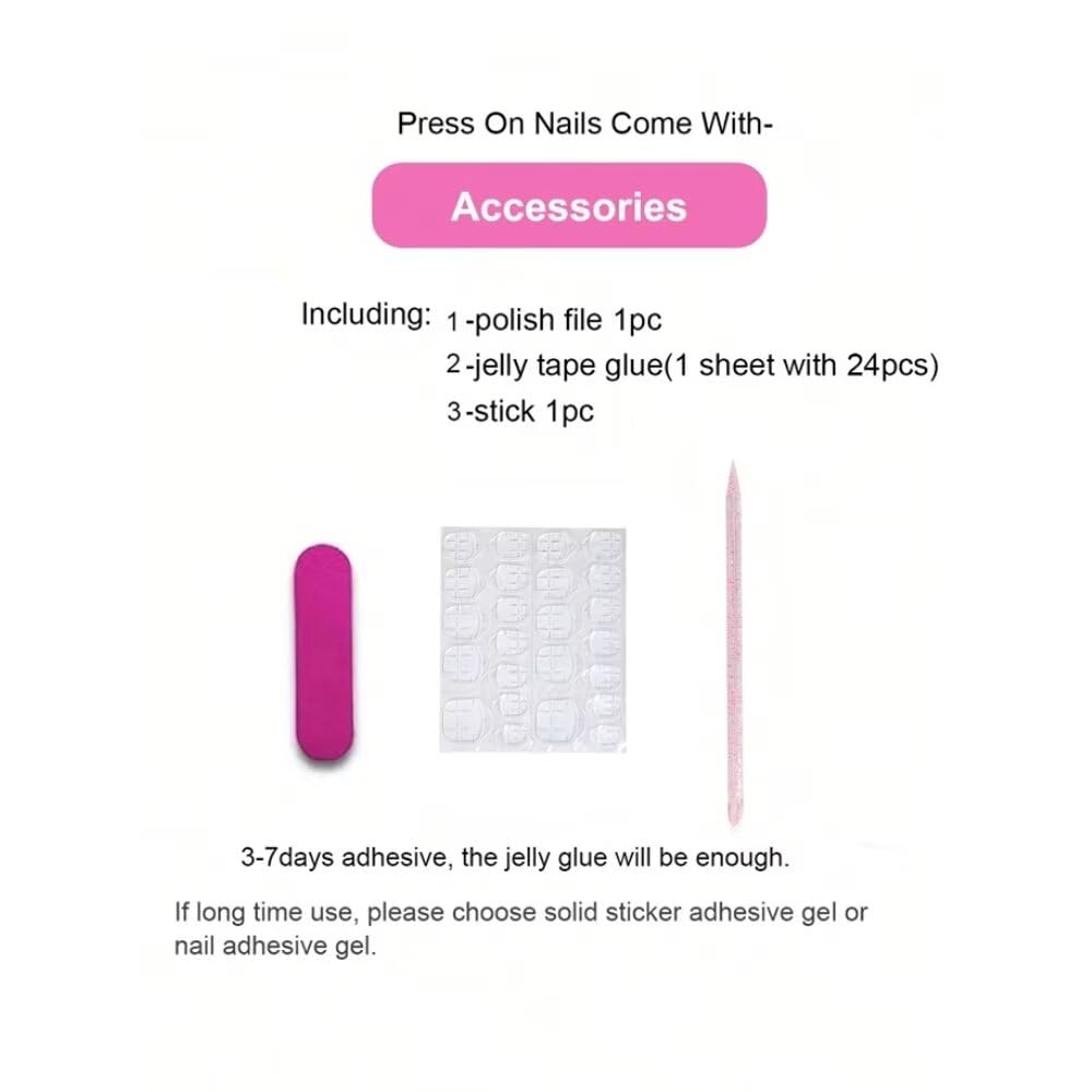 Press on Nails, Handmade Medium Almond Fake Nails, 3D Art False Fingernails with Design Full Cover Fake Nail, Glossy Acrylic Stick on Nails Artificial Nails for Women Manicure 10 Pcs (L)