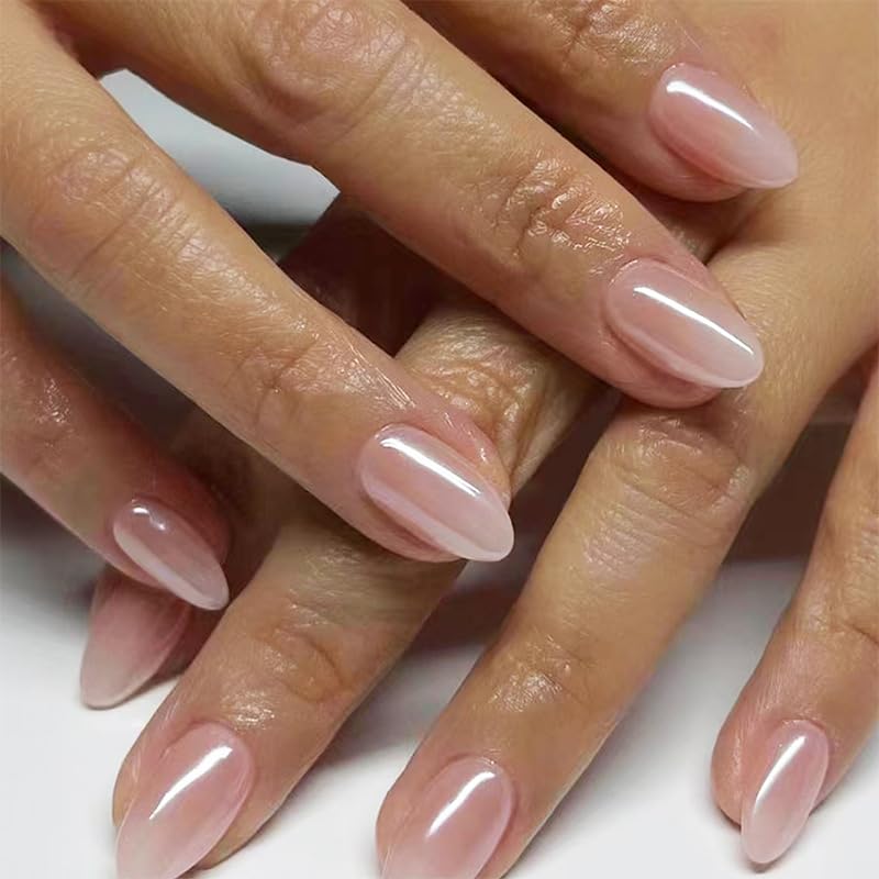 White French Tips Press on Nails, Irregular Gold 3D Lines with Flower & Pearl Design, Reusable Salon Quality Acrylic False Nails for Women, Glue On Nails with Adhesive Tabs for Daily Wear