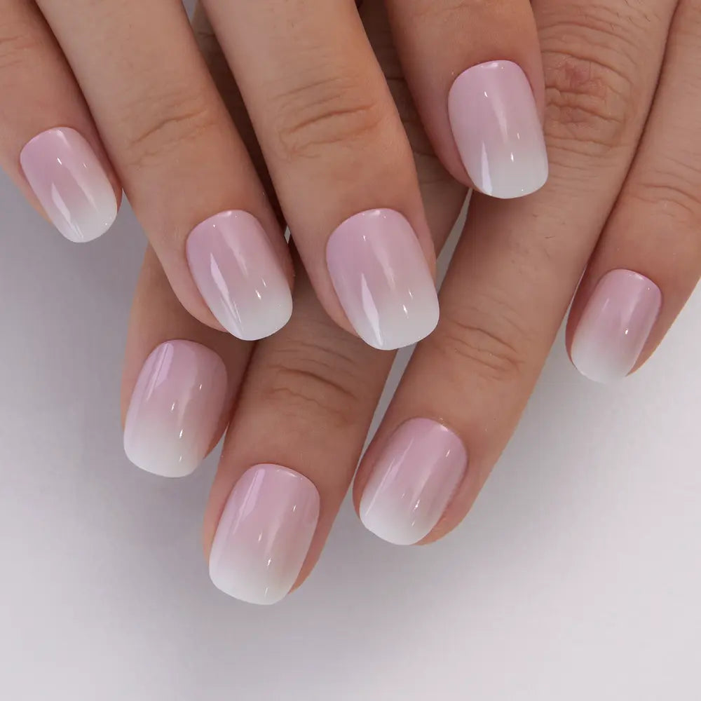 CurvLife Nailora Extra Short Squoval Press-On Nails Collection – 30PCS Soft-Square Shape, Solid Color, French, Ombre and Clean Everyday Styles, Reusable Salon-Look Nails for Daily Wear, Office, Weekend Outfits and Easy Polished Manicures,sohochic