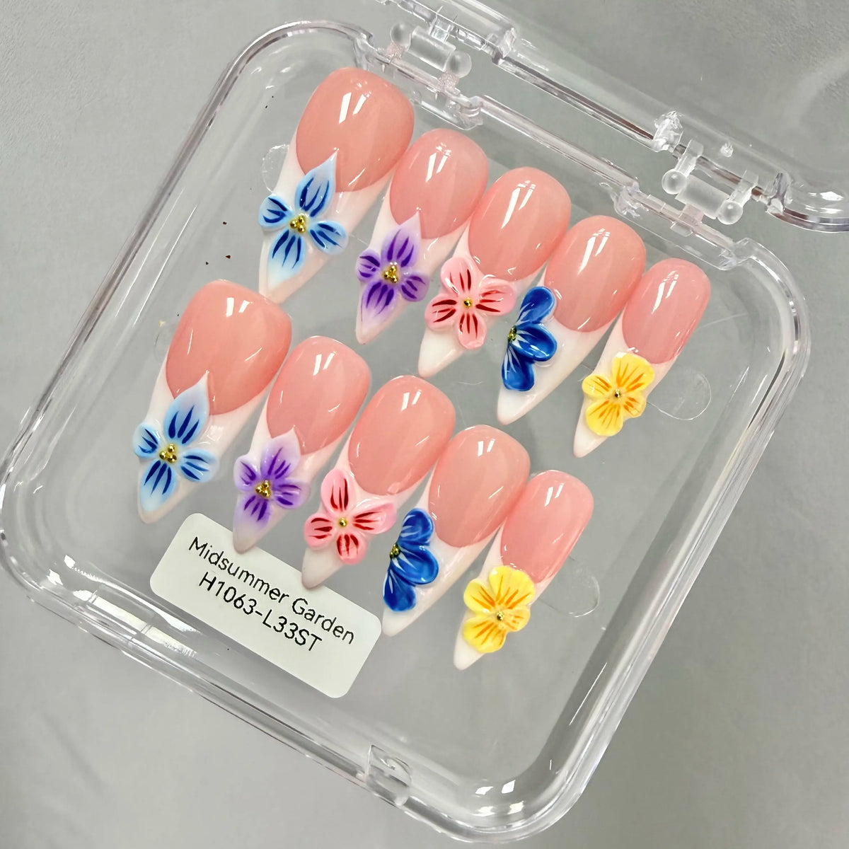 Promake 2026 Summer Handmade Press-On Nails Collection, 100% Luxury Easy Apply Set with Art Designs & Care Tools, Beach Ready Unique Look Sizes S-L, Salon-Quality at Home, Ready to Gift,sohochic
