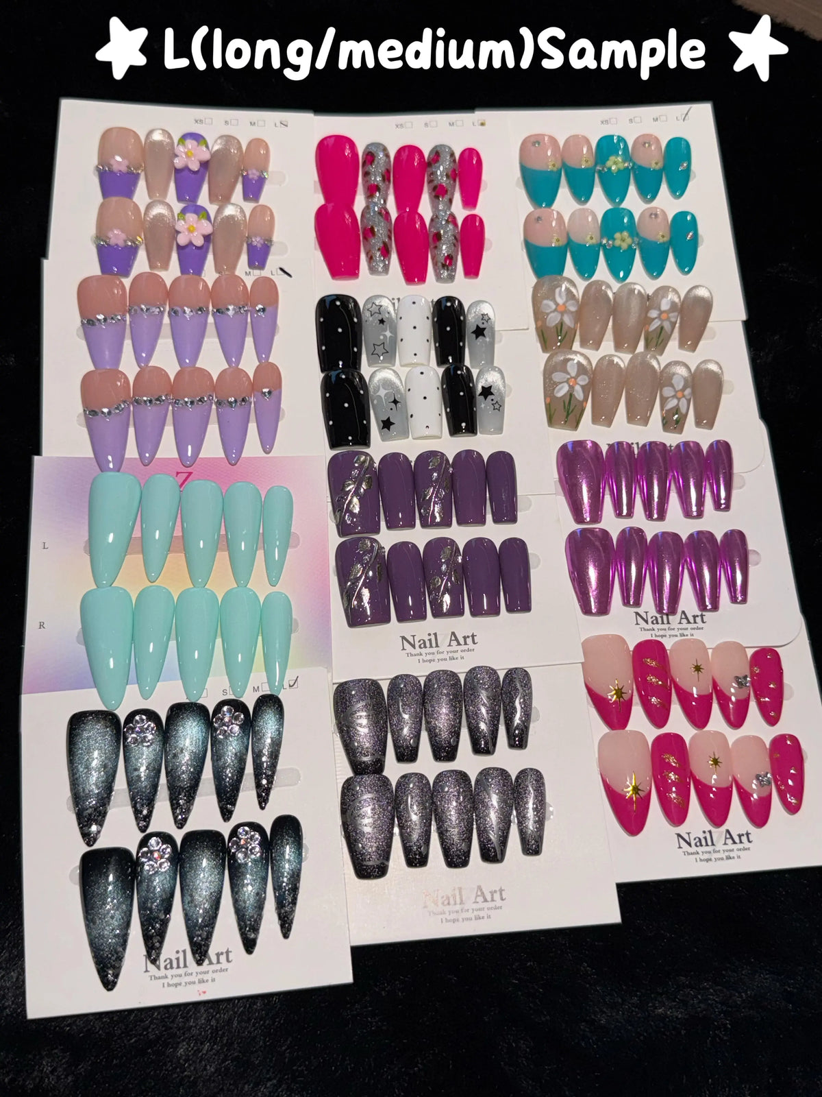 Tessa(23138)gc. Fall & Winter nail vibes are finally here.All handmade press-on nails, rich styles, reusable and super easy to apply.（random style)