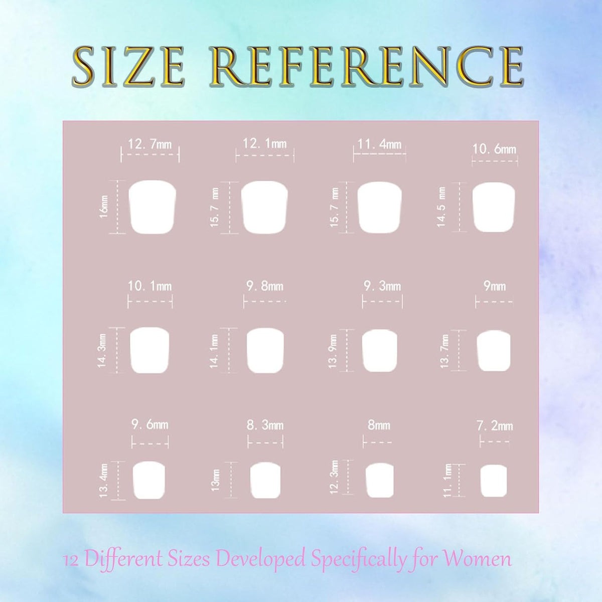 Short Press on Nails Square Nude Ombre Fake Nails Press ons White Glue Stick on Nails with Designs Full Cover Acrylic Glossy Artificial Cute False Nail for Women Girls 24 Pcs