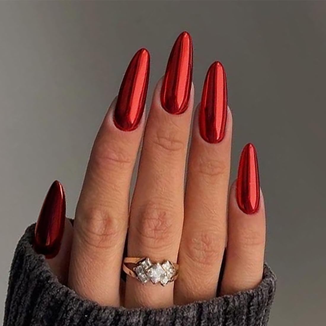Ombre White Almond Press on Nails Short Medium Pink Fake Nails with Rhinestone Bling Designs Glitter Manicure Fake Nails False Nails for Wedding Fantasy Acrylic stick on nail for Women