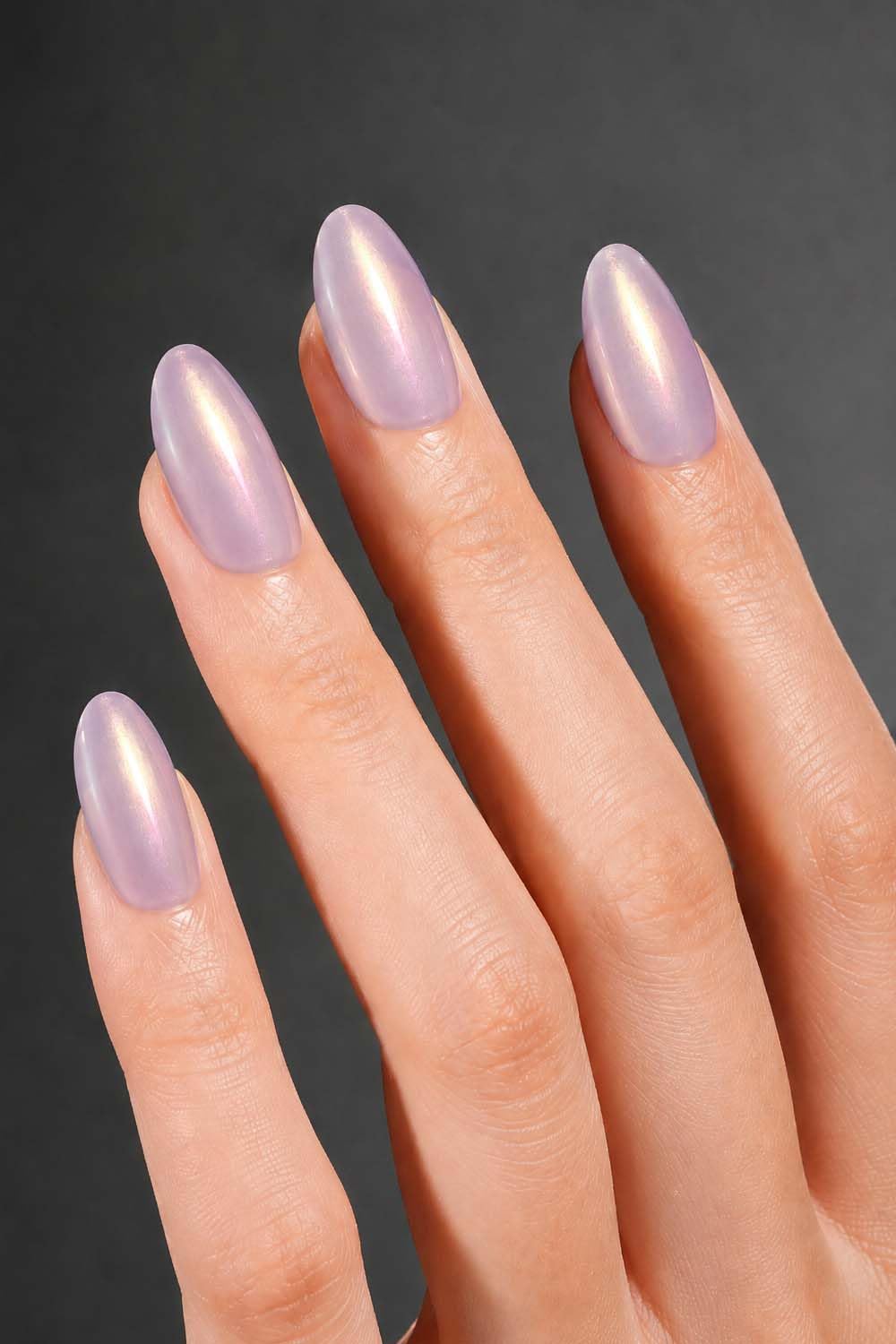 AzureBeauty Short Almond French Tip Press On Nails, Glazed Donut, 32 Pcs