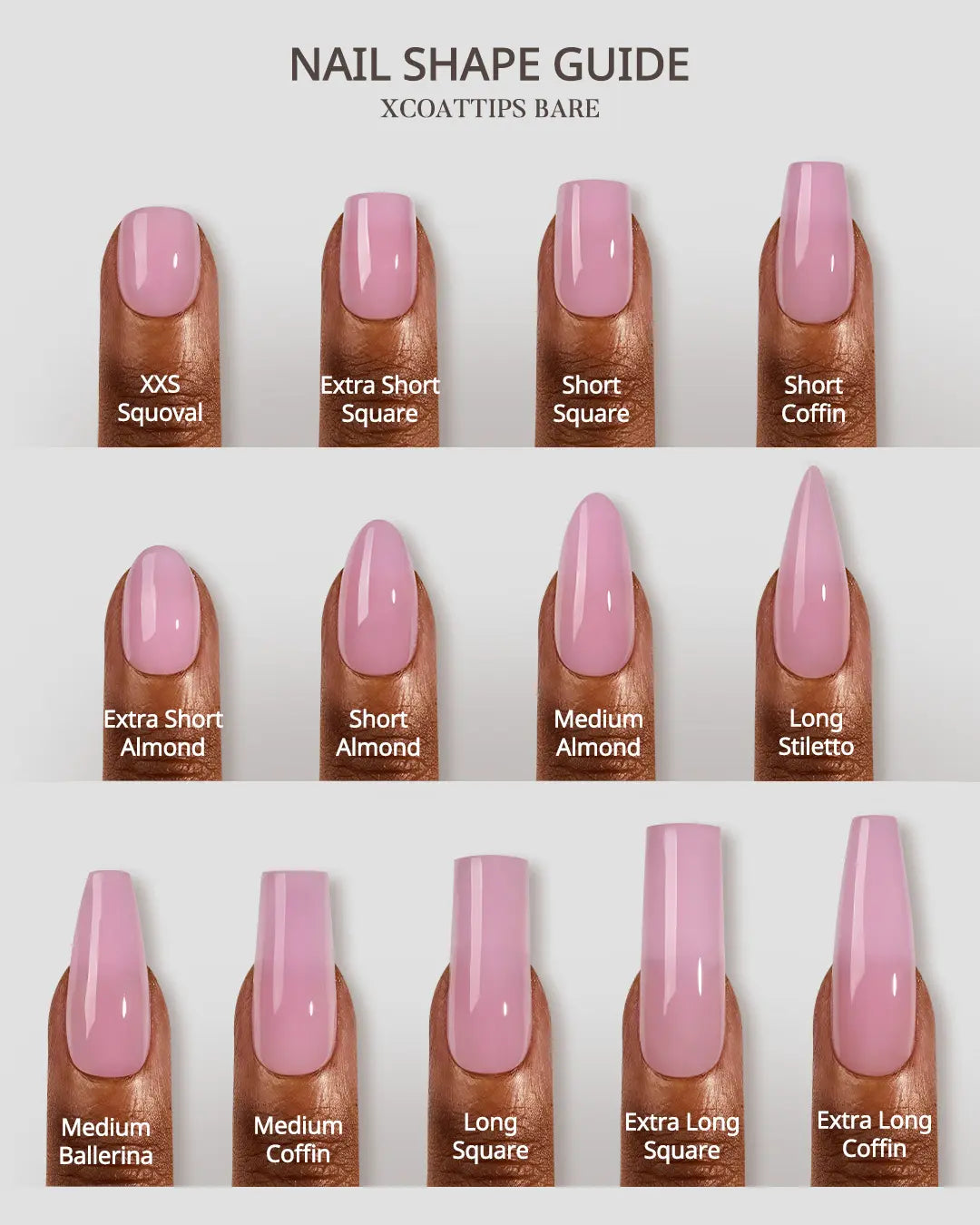 btartboxnails XCOATTIPS Soft Gel Nail Tips - Square or Almond or Coffin or Stiletto Press on Nails,4-Week Wear, Easy-to-Apply, Soak Off, Salon Quality Value at Home, 16 Size - 160 Fake Nails,sohochic