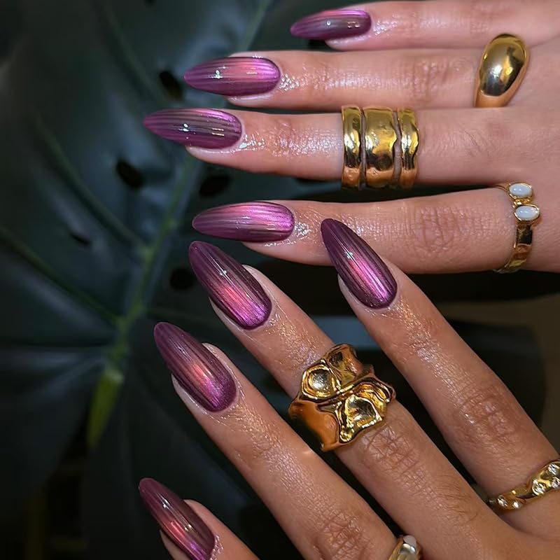 French Tip Press on Nails Medium Almond Fake Nails White Pearl False Nail Tips Summer Wedding Acrylic Nails Glossy Beach Glue on Nails Reusable Cute Stick on Nails for Women Manicure