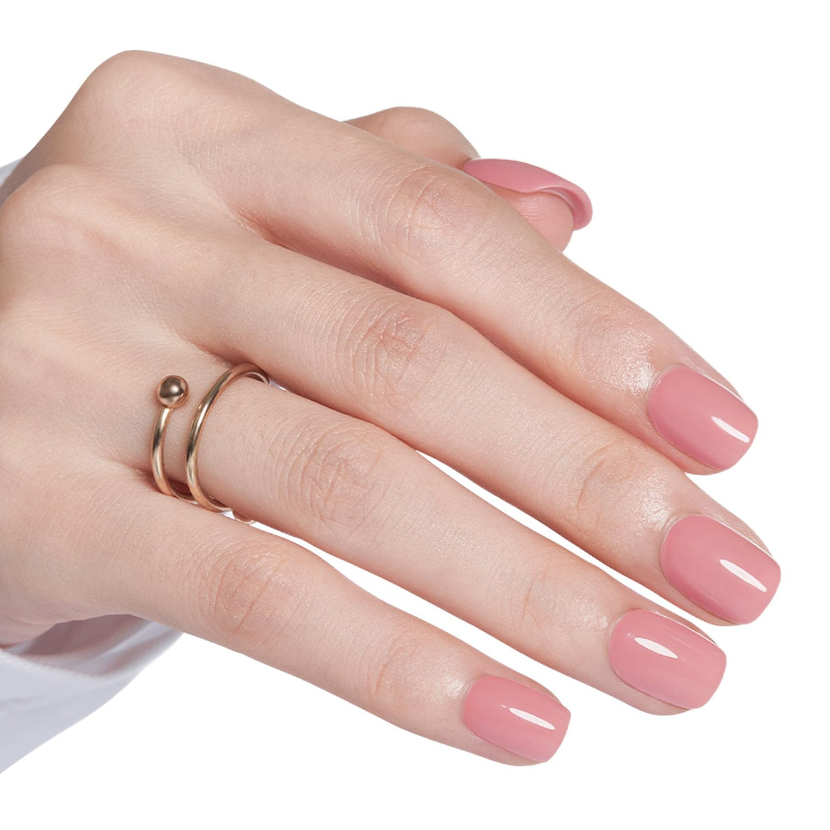 Modelones Extra Short Press on Nails, French Tips Squoval Fake Nails