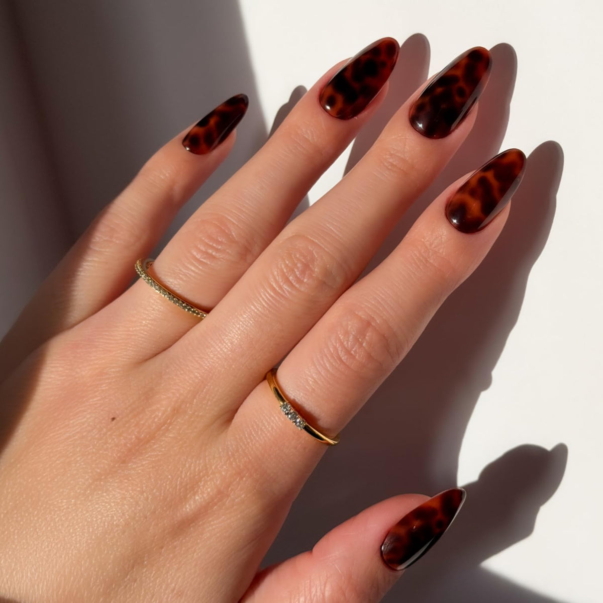Glamnetic Press On Nails - Medium Coffin, Glossy Fake Nails 30 Pc Full Kit