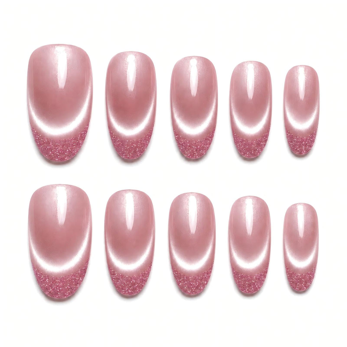 Baroque Gold Charm Press on Nails, Pink Blue Luxury Long Stiletto