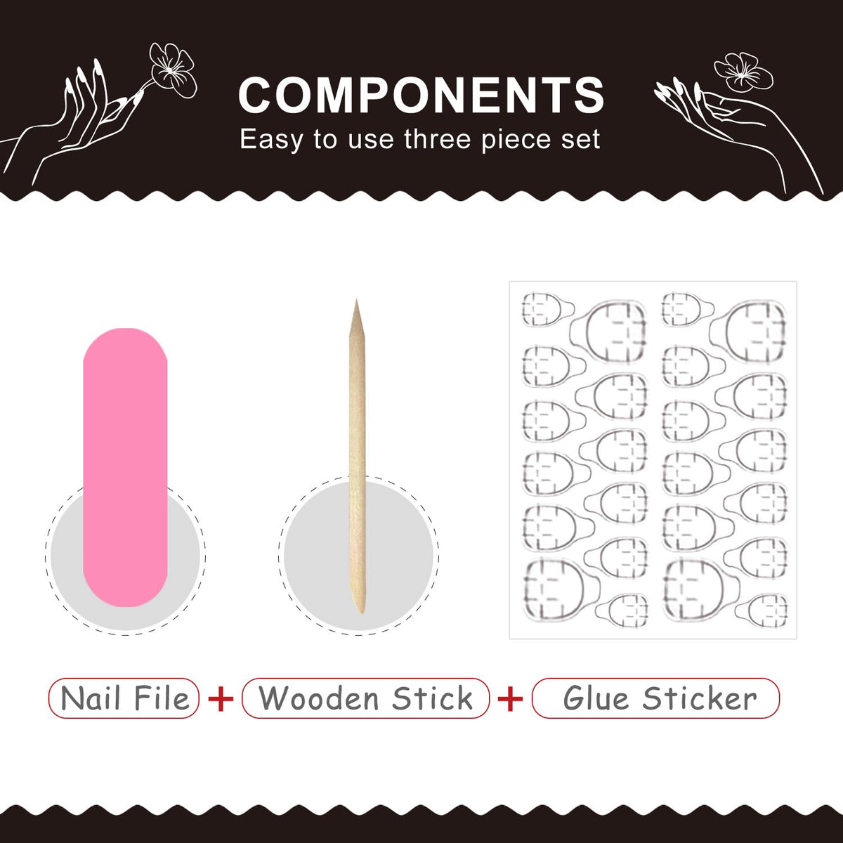 Medium Almond Press On Nails, Milky Nude Fake Nails with White French Tips, Gold Outline Design, Rhinestone and Pearl Accents, Glossy Reusable Glue On Nails for Women Wedding, 24PCS