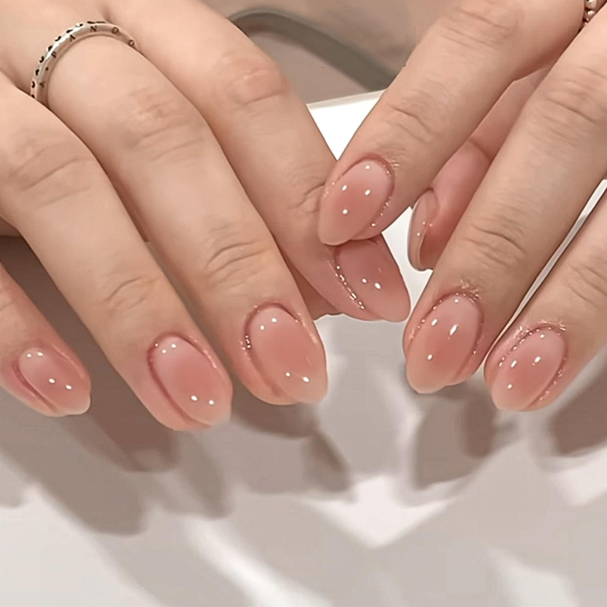 HOSAILY Medium Almond White French Tip Press on Nails 3D White Embossed Floral Designs Fake Nails Pearl Gold Glue on Nails Rhinestones Stick on Nails, 24PCS Bridal Luxury Nails for Women Daily Wedding