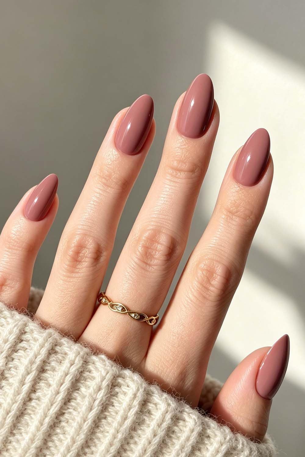 AzureBeauty Short Almond French Tip Press On Nails, Glazed Donut, 32 Pcs
