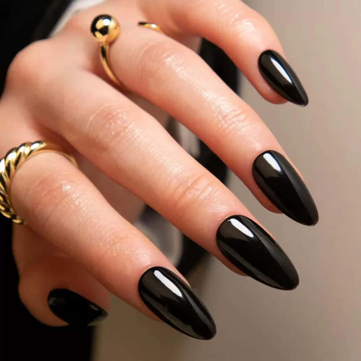 Lace Print Short Almond Press On Nails with 3D Rhinestones 24Pcs