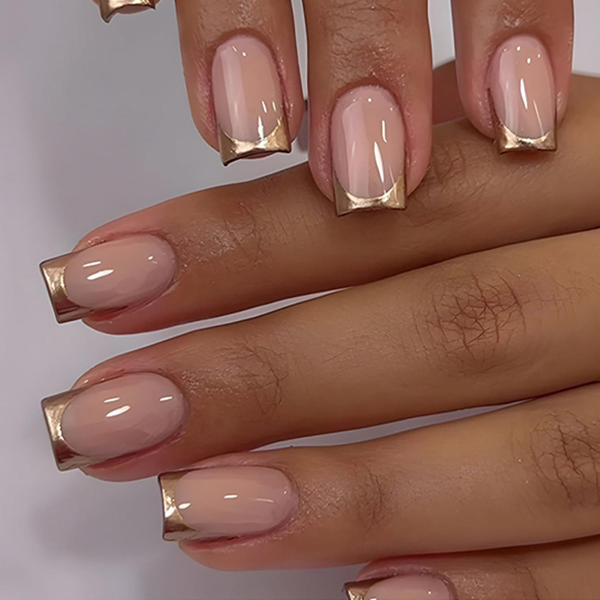 24pcs Short Square Press on Nails French Tip Fake Nails White Flower with Star Design Glitter False Nails Luxury Nail Charms Crafts White Stripes Glue on Nails for Women Manicure Tips