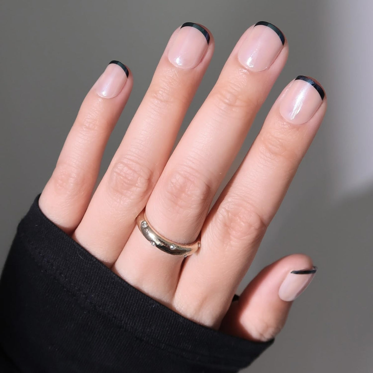 Glamnetic Press On Nails - Short Round, Glossy Fake Nails 30 Pc Full Kit