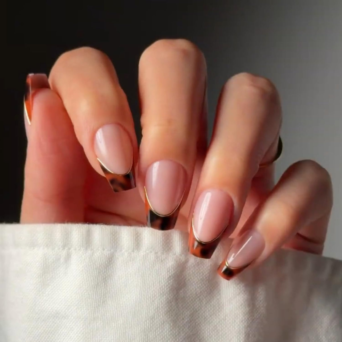 Glamnetic Press On Nails - Medium Coffin, Glossy Fake Nails 30 Pc Full Kit