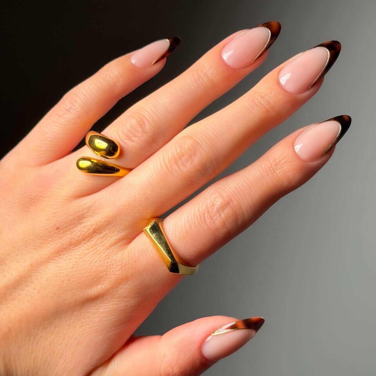 Glamnetic Press On Nails - Medium Coffin, Glossy Fake Nails 30 Pc Full Kit