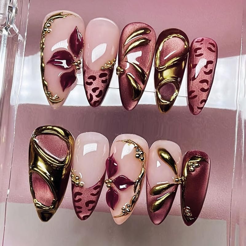 French Tip Press on Nails Medium Almond Fake Nails White Pearl False Nail Tips Summer Wedding Acrylic Nails Glossy Beach Glue on Nails Reusable Cute Stick on Nails for Women Manicure