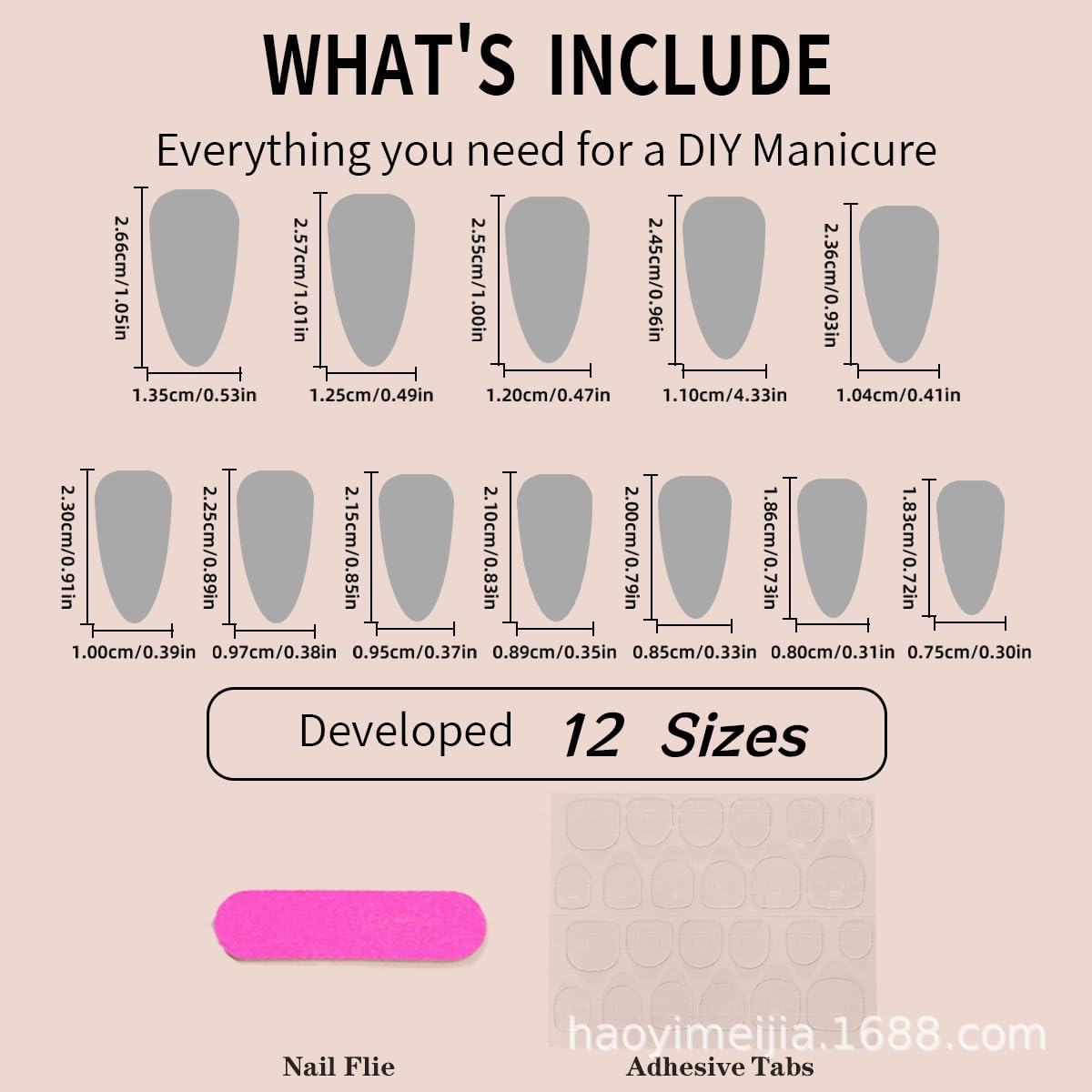 Silver Glitter Press on Nails French Tip Fake Nails Medium Almond False Nail with Rhinestone Design Nude Glossy Artificial Acrylic Full Cover Diamond Glue on Nail for Women Christmas Manicure 24Pcs