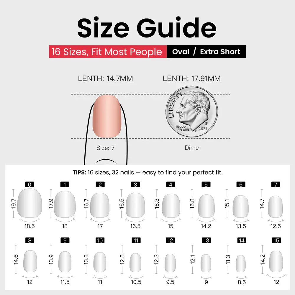 CurvLife Chrome & Short Squoval Press-On Nails Collection – 30PCS, Glossy Metallic Shine, Reusable Everyday Salon-Look Nails
