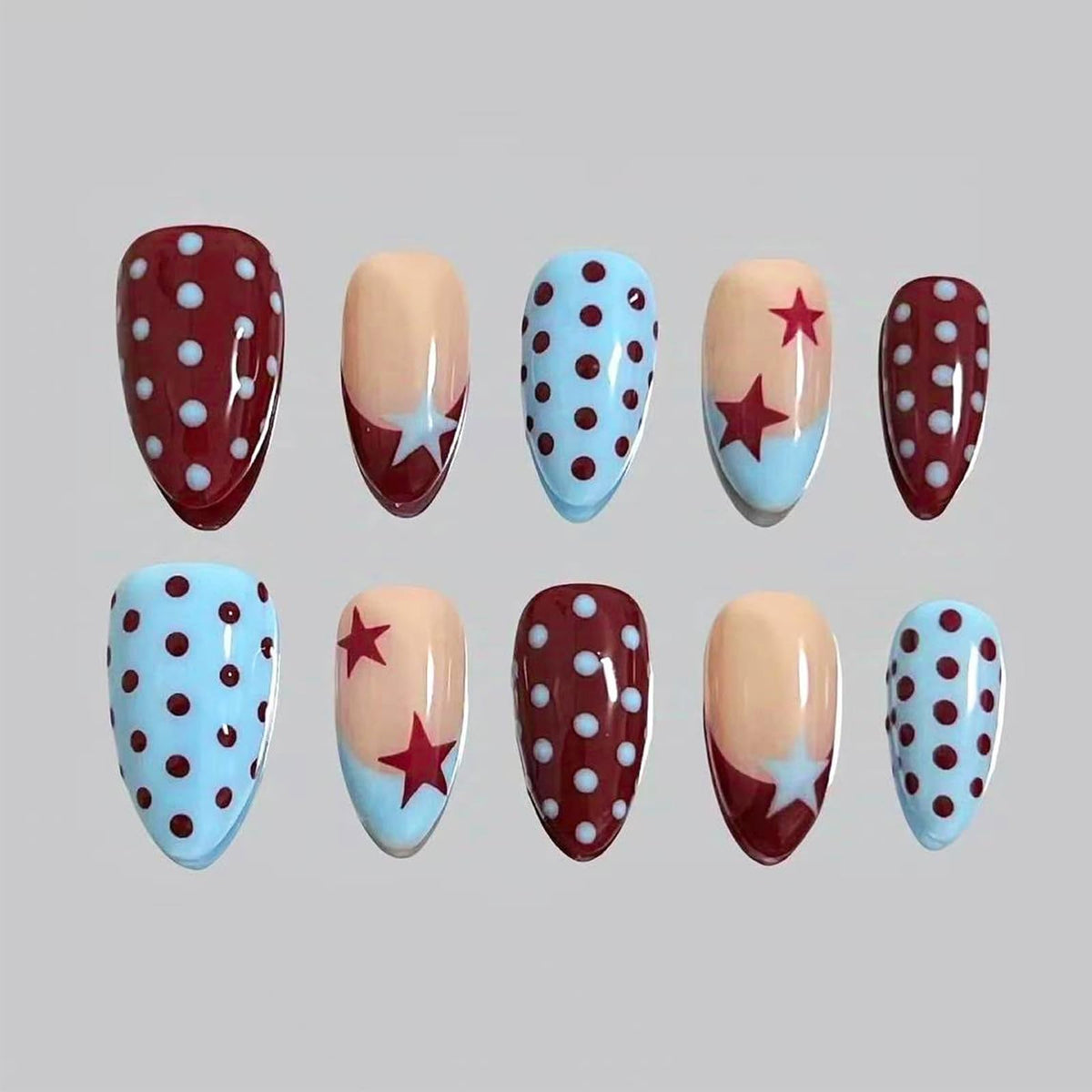 30Pcs Handmade Press on Nails Medium Almond Shape 3D Flower Fake Nails with Chrome Gold Foil Leaves Pearl Designs Nude White Shiny Acrylic Nails Reusable Full Cover Artificial False Nails for Women
