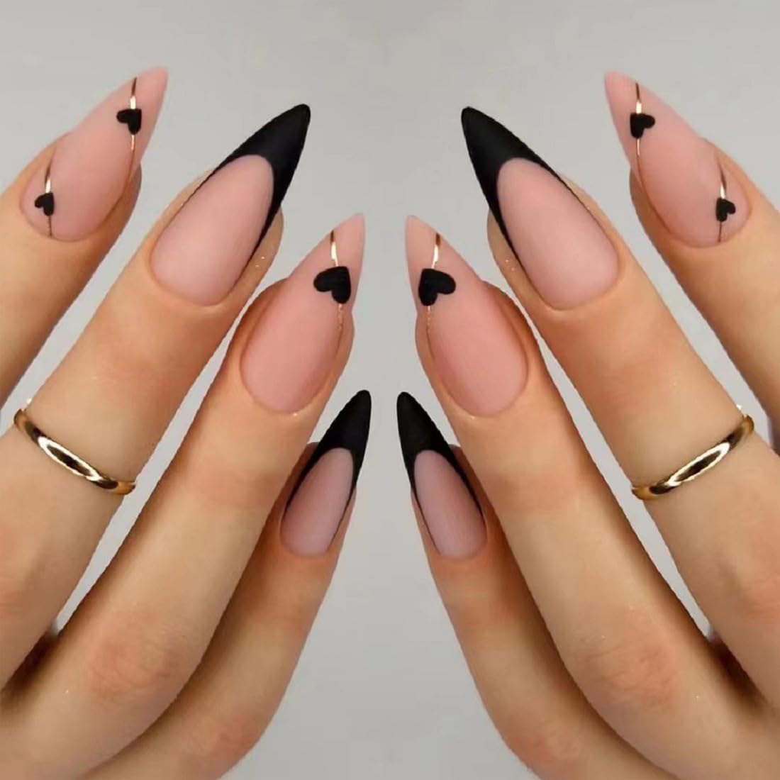 Ombre White Almond Press on Nails Short Medium Pink Fake Nails with Rhinestone Bling Designs Glitter Manicure Fake Nails False Nails for Wedding Fantasy Acrylic stick on nail for Women