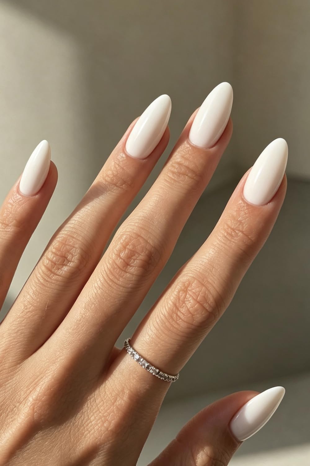 AzureBeauty Short Almond French Tip Press On Nails, Glazed Donut, 32 Pcs