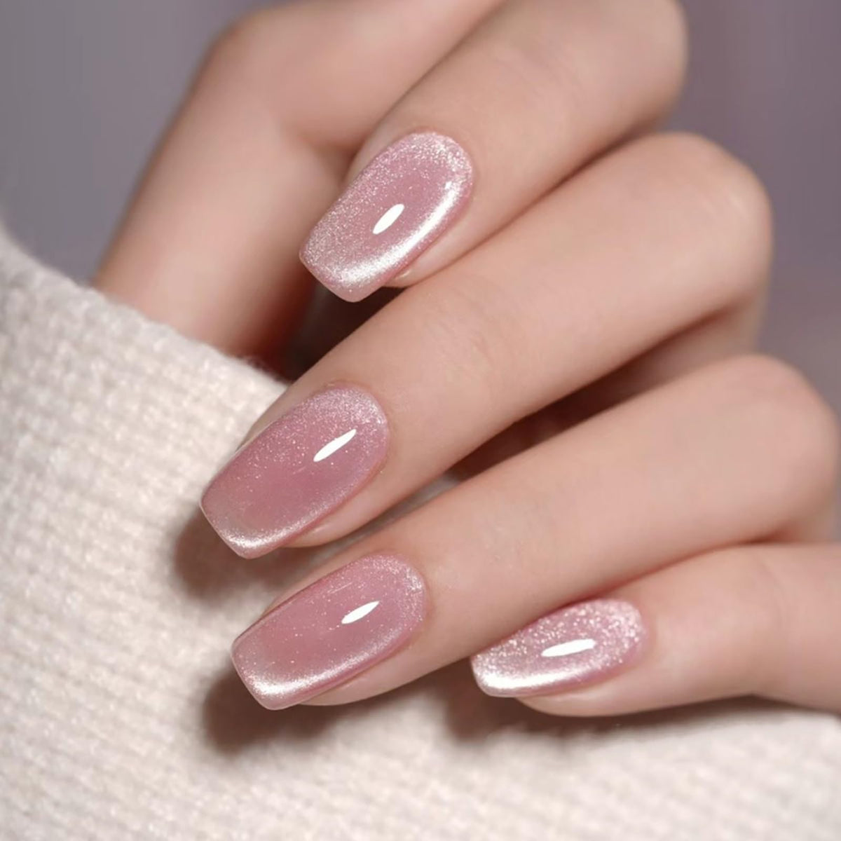 24Pcs Long Square Nude Pink White Nails Press ons Pearl Gold Flower Fake Nails Elegant False Nails Bridal Nails Glue on Luxurious Stick on Nails Casual Work for Girl Women Wedding Formal Occasions