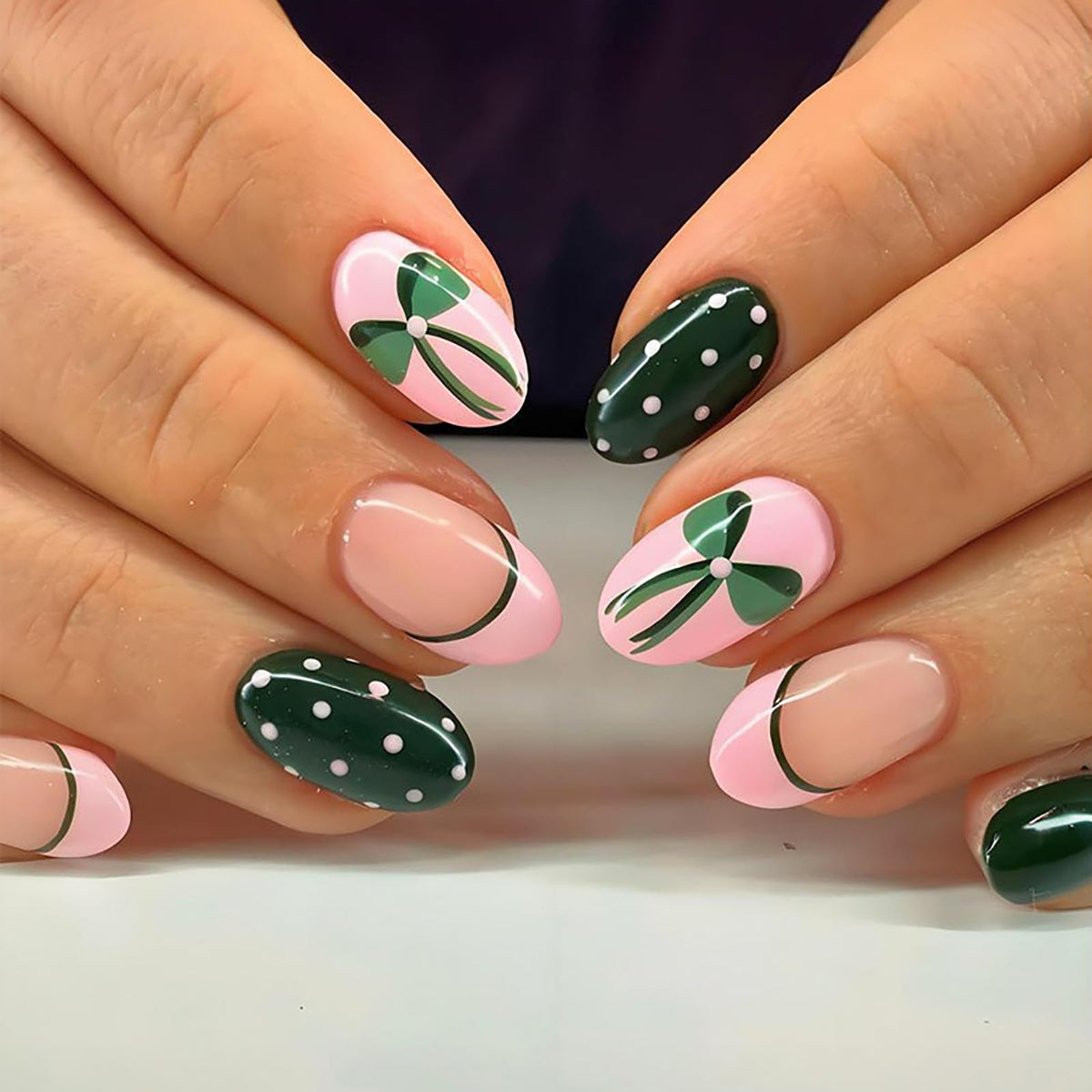 Bridal Press on Nails Short Almond Nude 3D White Floral Lace Pearl Wedding