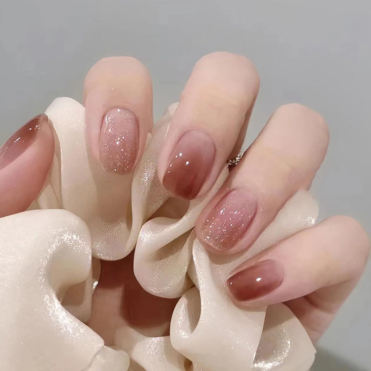24Pcs Long Square Nude Pink White Nails Press ons Pearl Gold Flower Fake Nails Elegant False Nails Bridal Nails Glue on Luxurious Stick on Nails Casual Work for Girl Women Wedding Formal Occasions